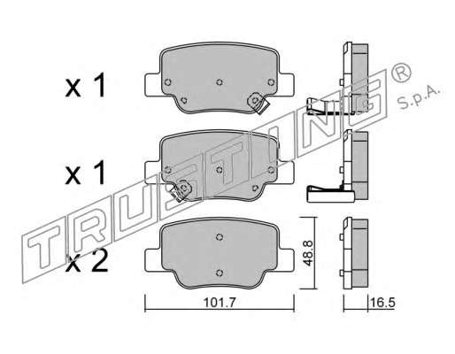 Комплект тормозных колодок, дисковый тормоз