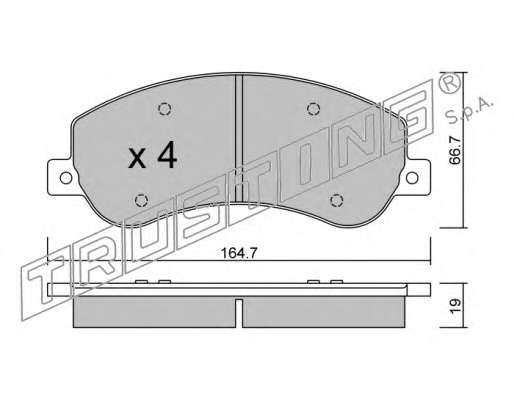 Комплект тормозных колодок, дисковый тормоз