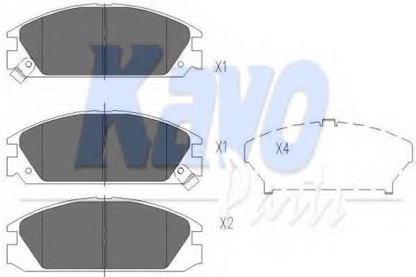 KAVO PARTS MITSUBISHI Гальмівні колодки передн.L200,L300,Pajero I,II