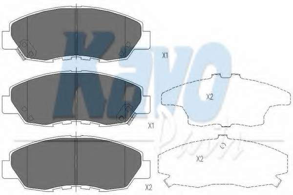 KAVO PARTS HONDA Гальмівні колодки передн. Accord 90-
