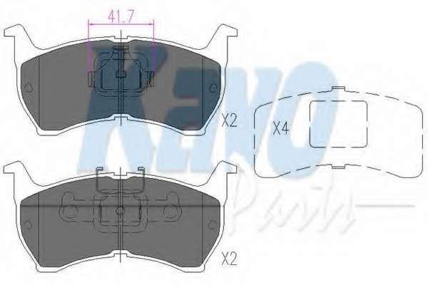 Комплект тормозных колодок, дисковый тормоз