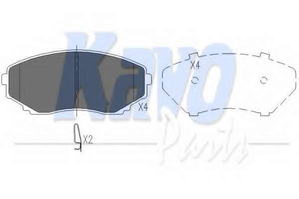 KAVO PARTS MAZDA Гальмівні колодки передн. MPV 95-