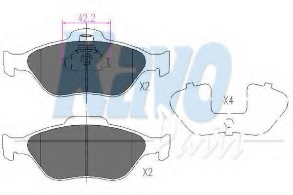 Комплект тормозных колодок, дисковый тормоз