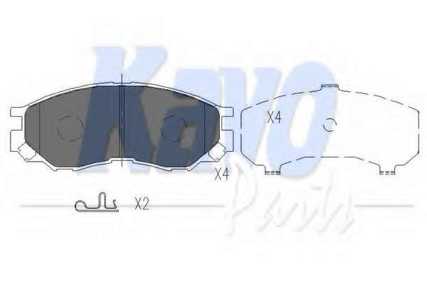 KAVO PARTS MITSUBISHI Тормозные колодки передн. Space Gear -01