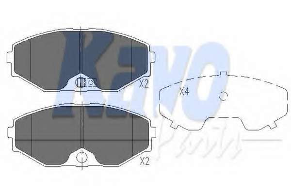 KAVO PARTS NISSAN гальмівні колодки передн.Maxima QX 00-
