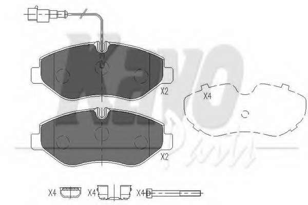 Комплект тормозных колодок, дисковый тормоз