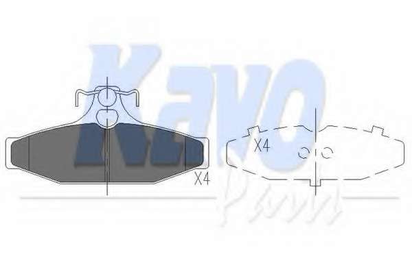 KAVO PARTS SSANGYONG Гальмівні колодки передн.Korando,Musso 93-