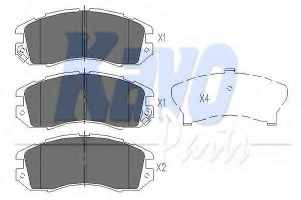 KAVO PARTS SUBARU гальмівні колодки передн. Impreza,Legacy