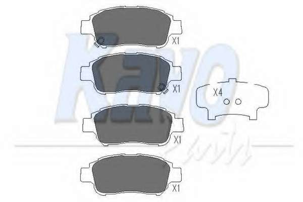 KAVO PARTS TOYOTA Тормозные колодки передн. Yaris 99-
