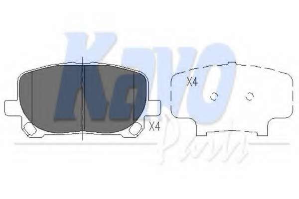 KAVO PARTS TOYOTA Гальмівні колодки передн. Avensis Verso 01-
