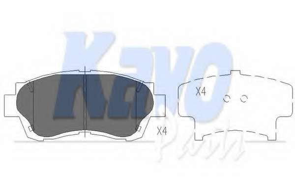 KAVO PARTS TOYOTA Гальмівні колодки передн. Camry 91-, Lexus GS, LS