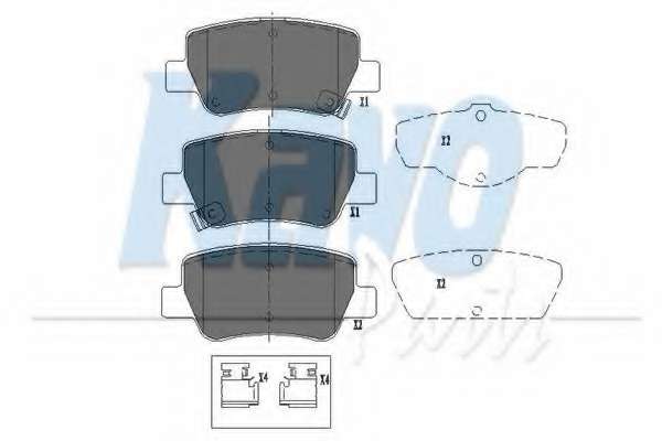 KAVO PARTS TOYOTA гальмівні колодки задн. Avensis 09-
