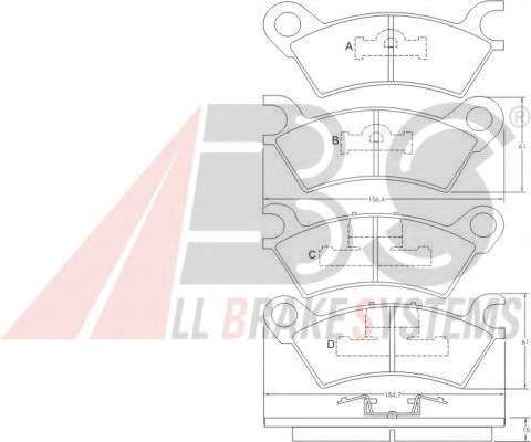 Комплект тормозных колодок, дисковый тормоз