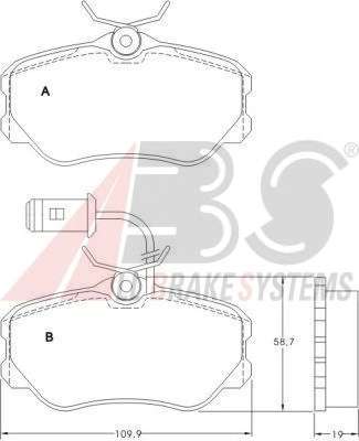 Комплект тормозных колодок, дисковый тормоз