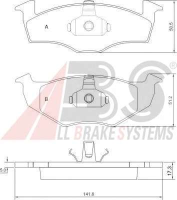 Комплект тормозных колодок, дисковый тормоз