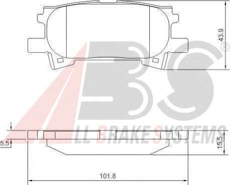 Комплект тормозных колодок, дисковый тормоз