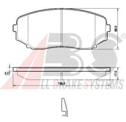 Комплект тормозных колодок, дисковый тормоз