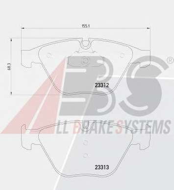 Комплект тормозных колодок, дисковый тормоз