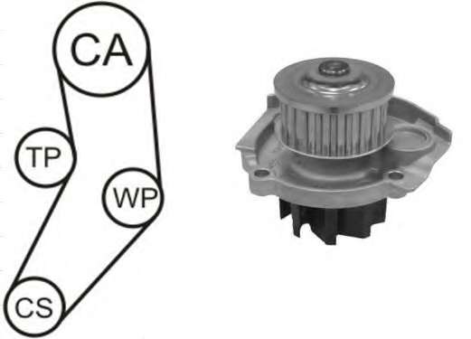 AIRTEX FIAТ К-кт. ГРМ (помпа + ремень + ролик) Doblo 1.4, Bravo, Idea
