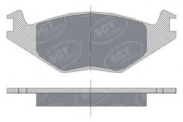 Комплект тормозных колодок, дисковый тормоз