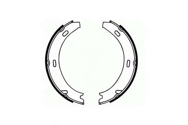 Комплект тормозных колодок, стояночная тормозная система
