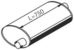 Средний глушитель выхлопных газов