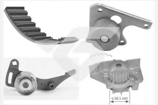 Помпа води + комплект ремня ГРМ