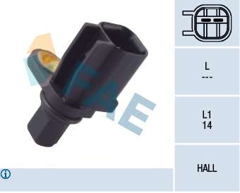 Датчик ABS задн VOLVO C30, C70 II, S40 II, V50, FORD C-MAX, C-MAX II, FOCUS C-MAX, FOCUS II, GALAXY II, GRAND C-MAX, KUGA I, MONDEO IV, S-MAX, TOURNEO CONNECT, TRANSIT CONNECT 1.3-Electric 06.02-