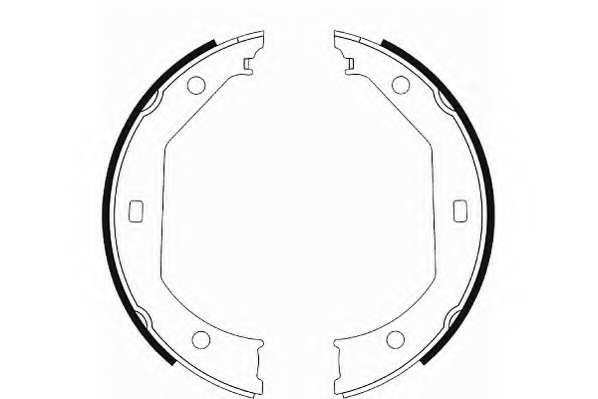 Комплект тормозных колодок, стояночная тормозная система