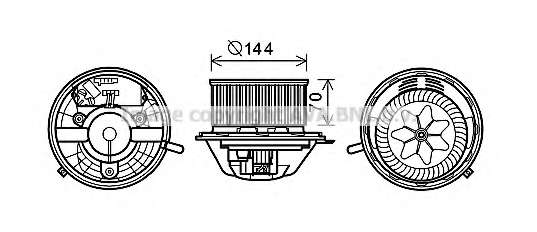 AVA BMW Вентилятор салона 1 E81/87, 3 E90, X1 E84, X3 F25, X4 F25, Z4