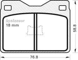 Комплект тормозных колодок, дисковый тормоз