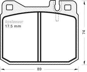 Комплект тормозных колодок, дисковый тормоз