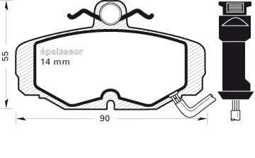 Комплект тормозных колодок, дисковый тормоз