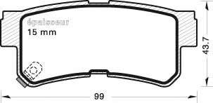 Комплект тормозных колодок, дисковый тормоз