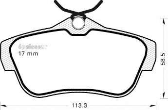 Комплект тормозных колодок, дисковый тормоз