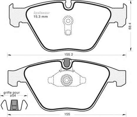 Комплект тормозных колодок, дисковый тормоз