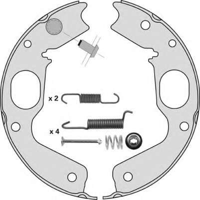 Комплект тормозных колодок, стояночная тормозная система