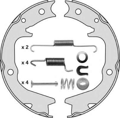 Комплект тормозных колодок, стояночная тормозная система
