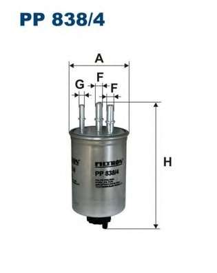 FILTRON FORD фільтр паливний MONDEO 2.0TDCI 01- (188,5*89*10/10)