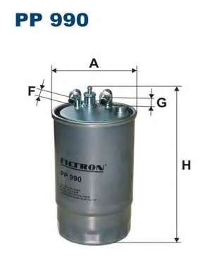 FILTRON OPEL фільтр палива (дизель) Corsa D 1.3CDTI 06- (197*89,5*8/9,5)
