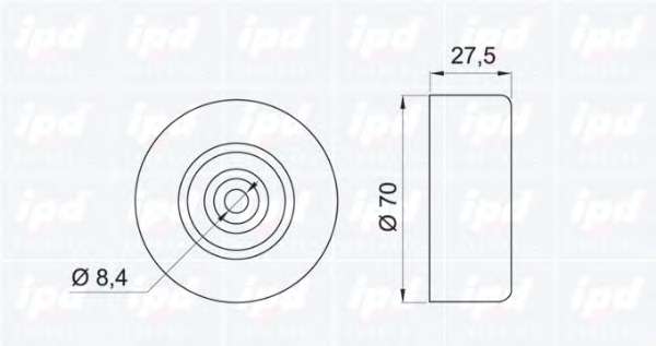 Натяжной ролик, поликлиновой  ремень