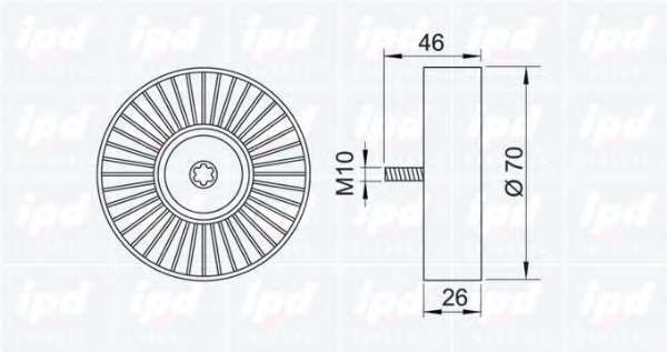 Паразитный / ведущий ролик, поликлиновой ремень