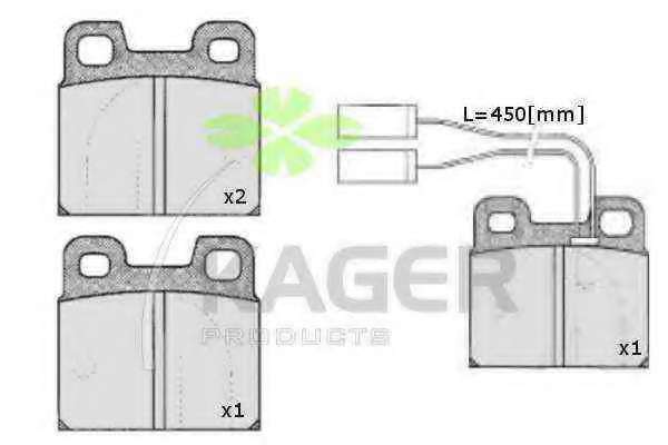 Комплект тормозных колодок, дисковый тормоз