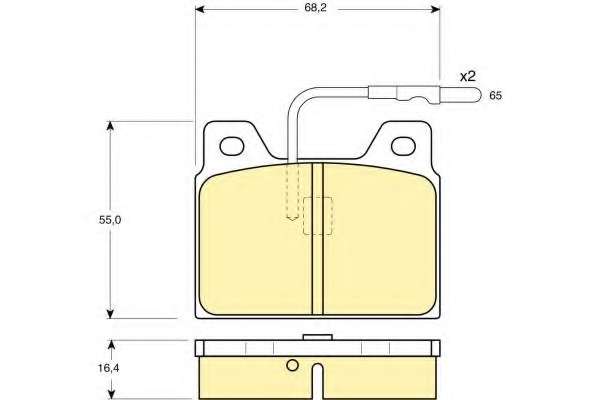 Комплект тормозных колодок, дисковый тормоз