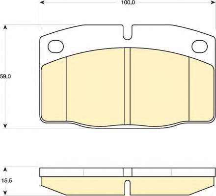 Комплект тормозных колодок, дисковый тормоз