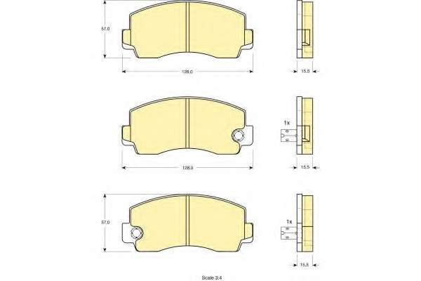 Комплект тормозных колодок, дисковый тормоз