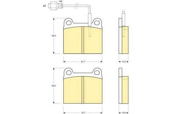 Комплект тормозных колодок, дисковый тормоз
