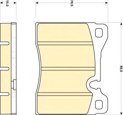 Комплект тормозных колодок, дисковый тормоз