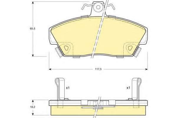 Комплект тормозных колодок, дисковый тормоз
