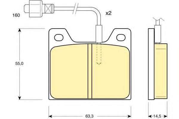 Комплект тормозных колодок, дисковый тормоз